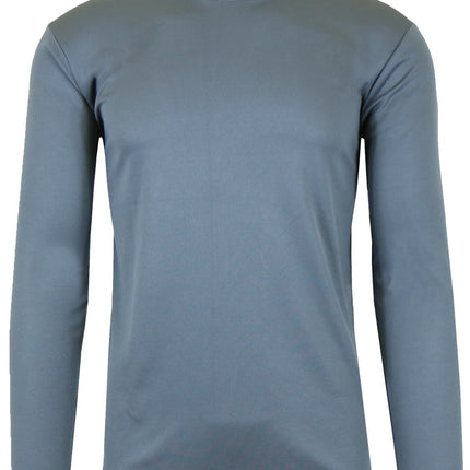 Mens Long Sleeve Crew Neck Performance Tees Layer Lounge Gym Work Casual NEW