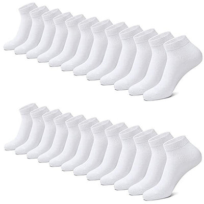 3-12 Pairs Mens Plain Solid Cotton Sports Ankle Athletic Socks Low Cut Size 9-13 - PremiumBrandGoods