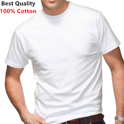 New 3-12 Pack Men's 100% Cotton Tagless T-Shirt Undershirt Tee Plain White S-XL - PremiumBrandGoods