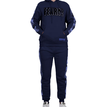 Mens Tech Fleece Hoodie & Jogger 2-Piece Set With Heat Seal Zipper Design S-4XL