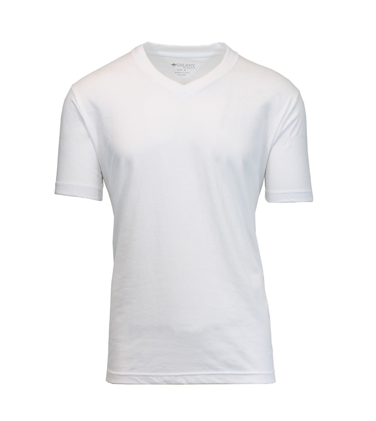 Men's Short Sleeve V-Neck T-Shirt, Solid Colors