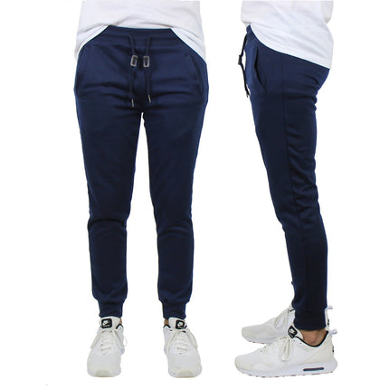 Mens Jogger Pants Sweatpants French Terry Active Gym Lounge Sleep Slim Fit NEW
