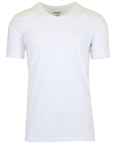 Men's Stretch Cotton Blend V-Neck Undershirt, M-2XL