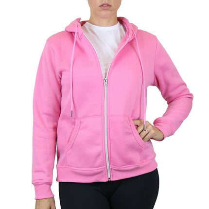 Womens Modern-Fit Fleece-Lined Zip-Up Hoodie Warm Lounge Active Dry NWT (S-3XL)