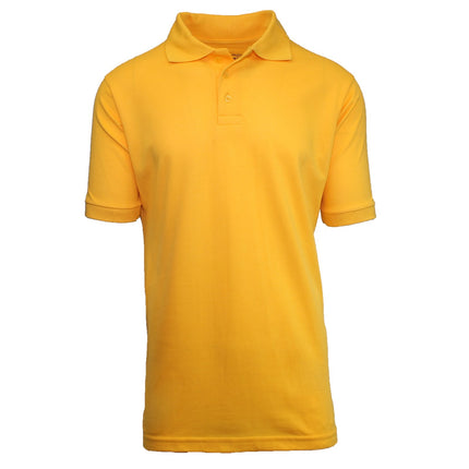 Men Heathered Polo Shirt New Standard Neck Classic NWT Uniform Lounge .