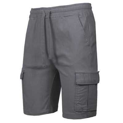 Men's Flex Cargo Shorts with Elastic Drawstring Waist