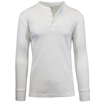 Men's Long Sleeve 3 Button Henley Waffle Knit Thermal Undershirt Tee Free Ship