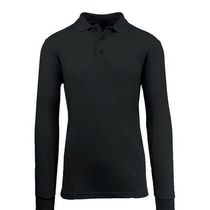 Men Long Sleeve Polo Shirt Size S M L Xl XXl New Standard Neck Classic Uniform