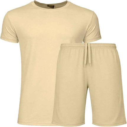 Men’s 2 Piece Athletic Tee & Short Active Set NEW (Sizes- S–3XL) Free Shipping