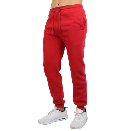 Mens Jogger Pants Sweatpants French Terry Active Gym Lounge Sleep Skinny Fit NEW