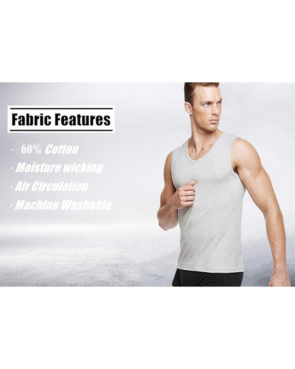 Men's Ribbed Tank Tops, 3-Pack