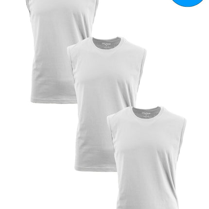 Mens Muscle Tank T-Shirt Cool Mesh Colors Workout Fitness Lounge Running 3-PACK