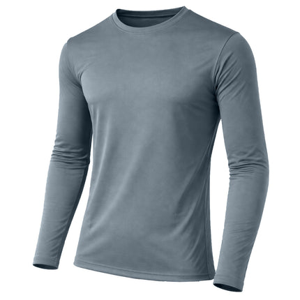 Mens Long Sleeve Crew Neck & Performance Tees Layer Lounge Gym Work Casual NEW