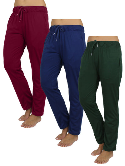 Women's Loose Fit Classic Lounge Pants, 3-Pack, S-3XL