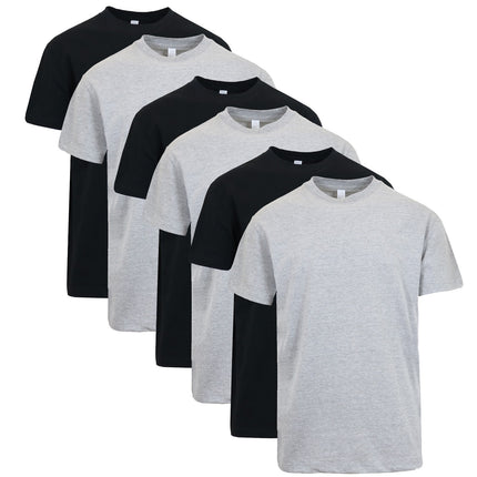 6-Pack Men's Premium Heavyweight Crew Neck Short Sleeve Tee (M-3XL)