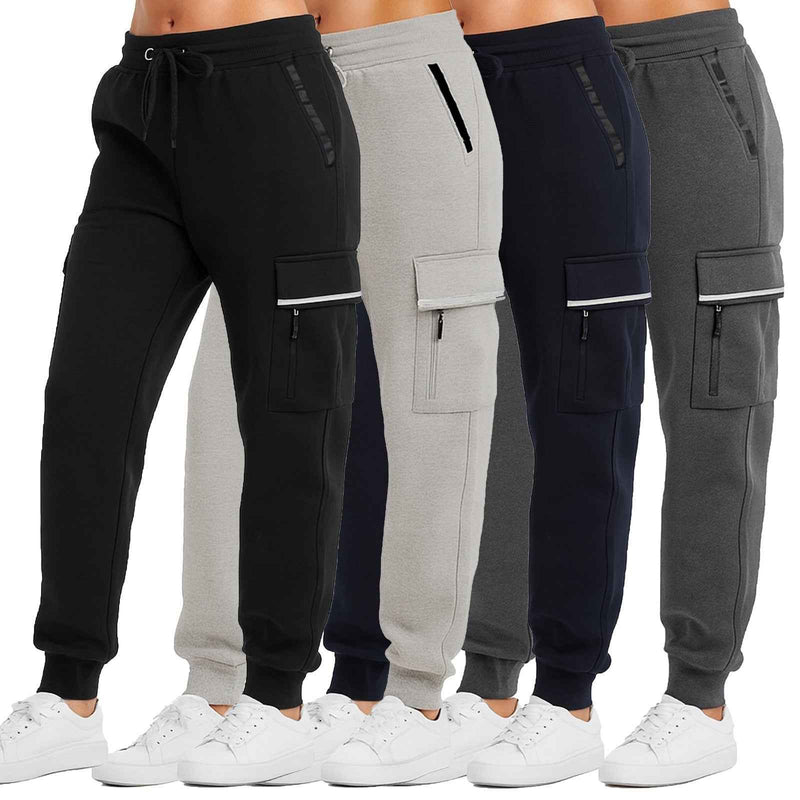 Women's Loose-Fit Fleece-Lined Cargo Jogger Sweatpants (Sizes: S-2XL) NEW
