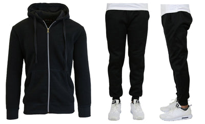 Men's Fleece-Lined Hoodie & Jogger Sweatpants Set, S-2XL