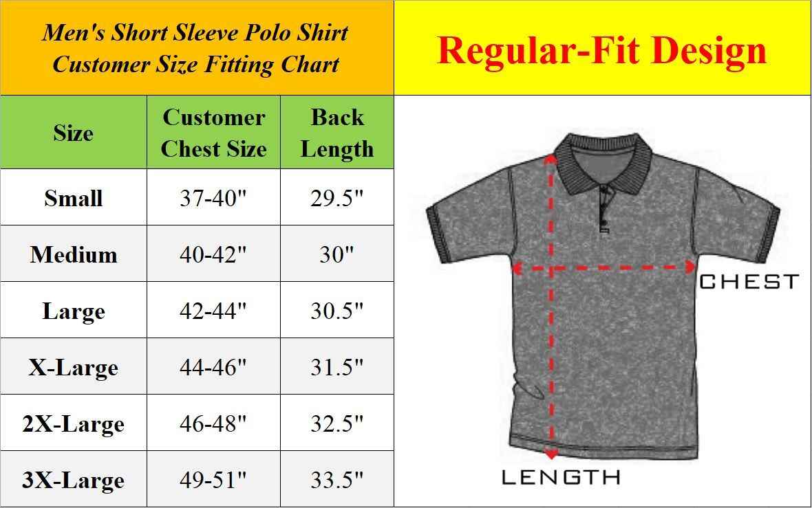 2-Pack Mens Short Sleeve Pique Polo Shirts Uniform Fitted Color Solid (S-2XL)