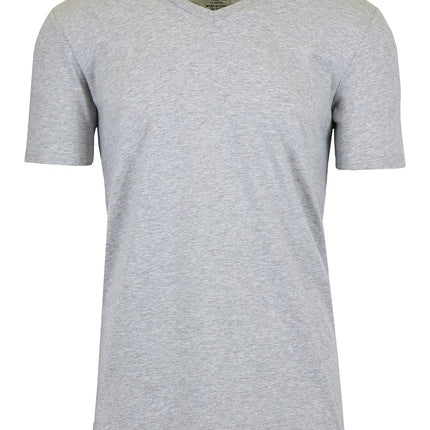 Mens Short Sleeve V-Neck Cotton Blend Stretch Tee Undershirt (M-2XL)