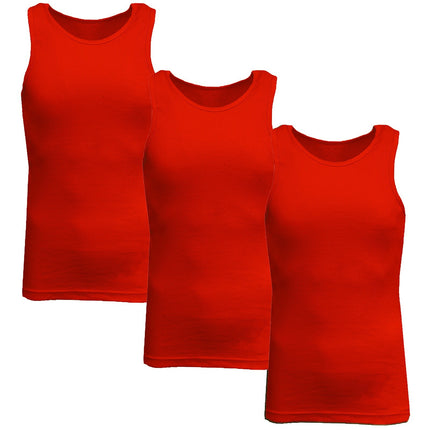 Men's 3 Pack Ribbed Tank Top Shirts Muscle Sleeveless Gym Beach Undershirt NWT