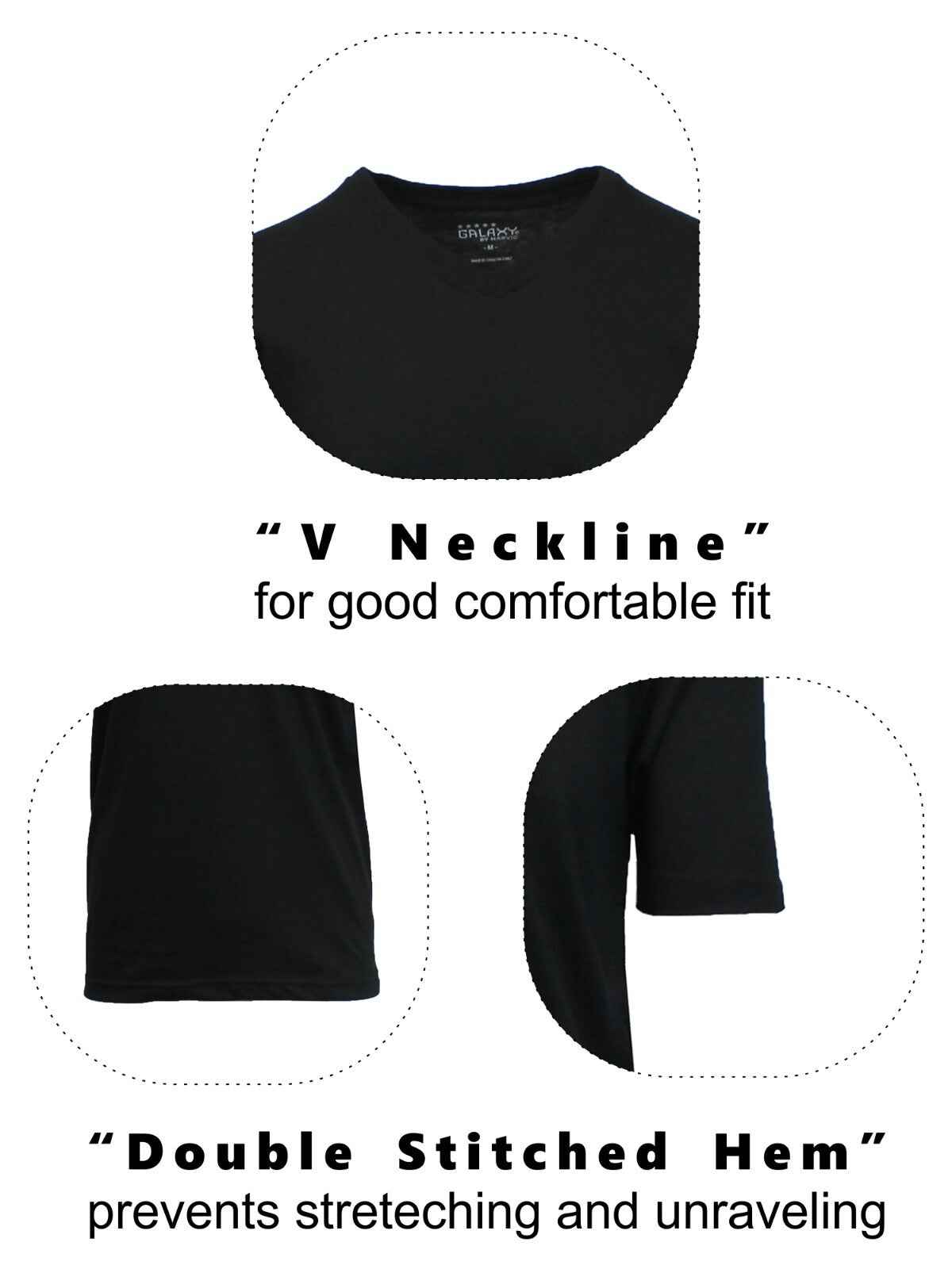 Mens Short Sleeve V-Neck T-Shirts Solid Colors Lounge Active Undershirt NWT
