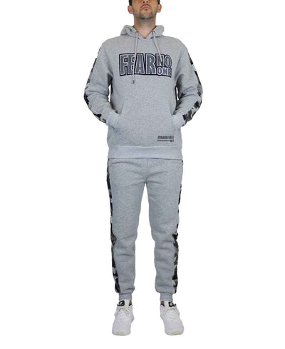 Mens Tech Fleece Hoodie & Jogger 2-Piece Set With Heat Seal Zipper Design S-4XL