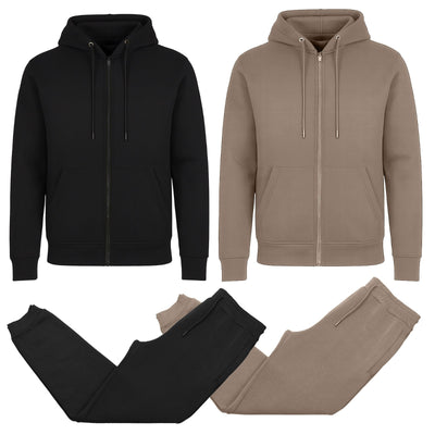 Men's 4-Piece Fleece-Lined Full-Zip Hoodie & Jogger Set, S-3XL