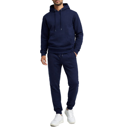 Men's Soft Fleece Cotton Blend Pullover Hoodie & Sweatpants Jogging Set