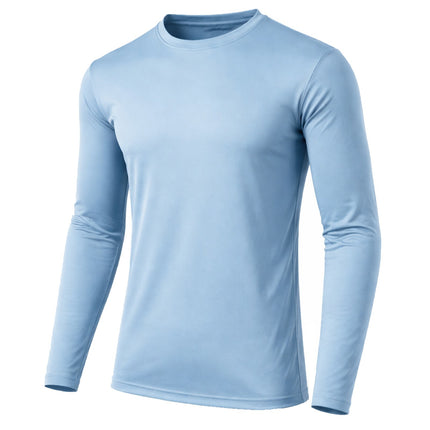 Mens Long Sleeve Crew Neck & Performance Tees Layer Lounge Gym Work Casual NEW