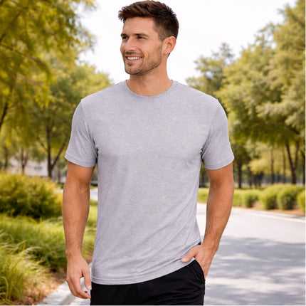 Men’s Modern Fit Crew Neck T-Shirt Soft Breathable Cotton-Poly Blend Casual Tee