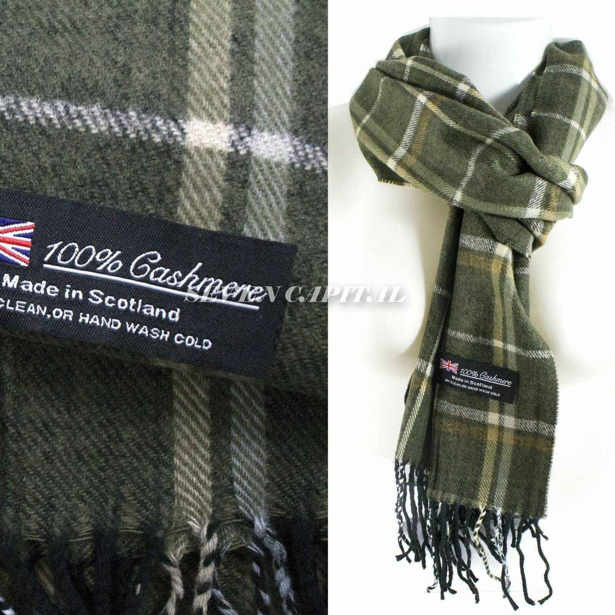 Mens Womens Winter Warm SCOTLAND Made 100% CASHMERE Scarf Scarves Plaid Wool