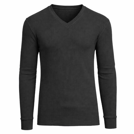 Men's Long Sleeve Waffle Thermal Shirt Tee -Crew Neck Layering Color & Size NEW