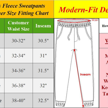 Mens Fleece Lined Active Jogger Cargo Sweatpants Pants Lounge Gym S M L XL 2XL