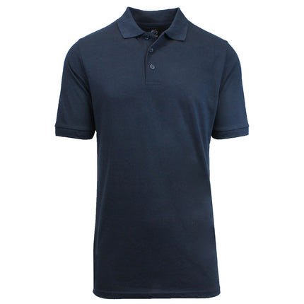 Men Heathered Polo Shirt New Standard Neck Classic NWT Uniform Lounge .