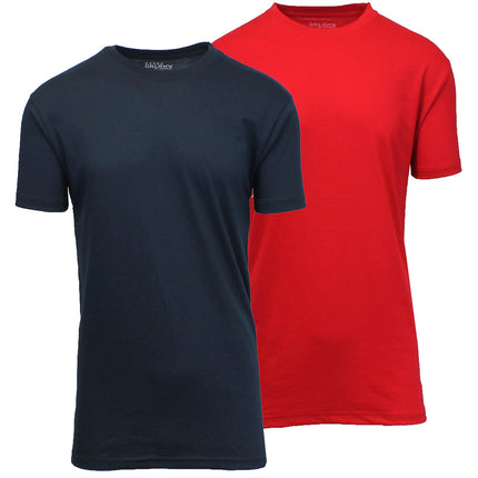 Men’s 2-Pack Everyday Wear Crew Neck Cotton Blend T-Shirt (S – 3XL) (FREE SHIP)