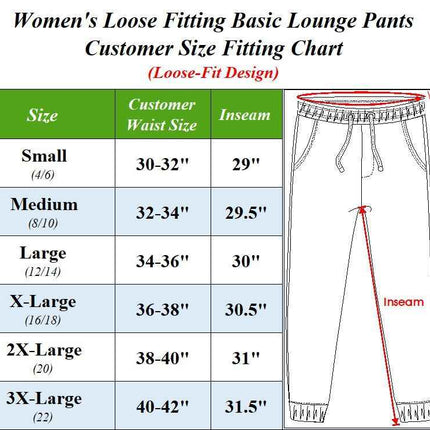 Womens Loose Fit Lounge Pants Sleep Gym Active Pajama Sweatpants Soft Jogger