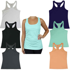 Women's Moisture-Wicking Sport Racerback Tank Tops Shirt 2 PACK(S-3XL) FREE SHIP