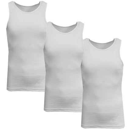 Men's 3 Pack Ribbed Tank Top Shirts Muscle Sleeveless Gym Beach Undershirt NWT