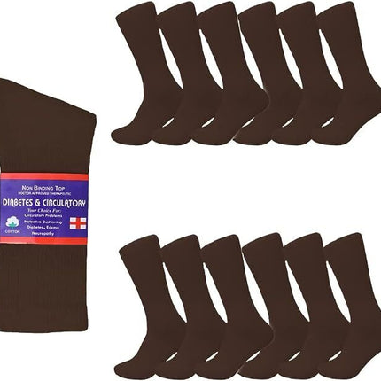 Diabetic Socks, Non-Binding Circulatory Cushion Cotton Crew Socks for Men Women - PremiumBrandGoods