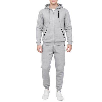 Mens Tech Fleece Hoodie & Jogger Tracksuit 2-Piece Athletic Outfit (Size- S–3XL)