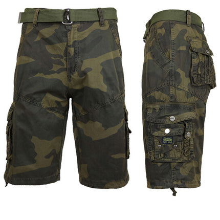 Mens Vintage Cargo Utility Shorts Includes belt Perfect for Camping and Hiking