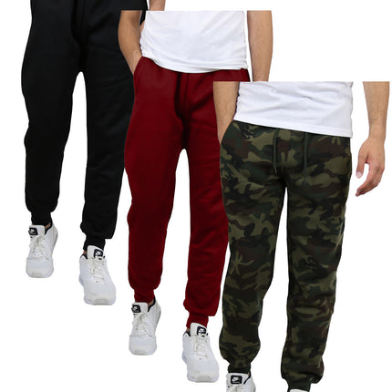 3-Pack Mens Slim Fit Classic Fleece Jogger Sweatpants (S-2XL) New Free Shipping