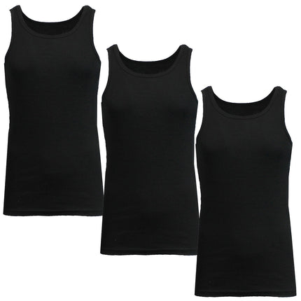 Men's 3 Pack Ribbed Tank Top Shirts Muscle Sleeveless Gym Beach Undershirt NWT