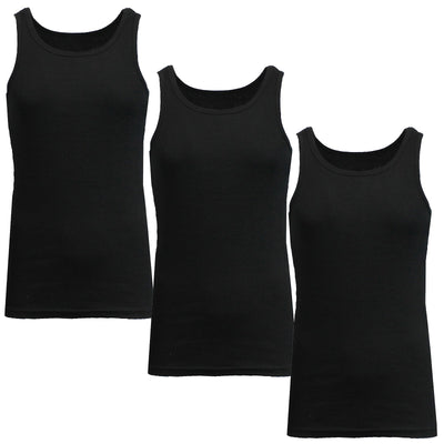 Men's Ribbed Tank Tops, 3-Pack
