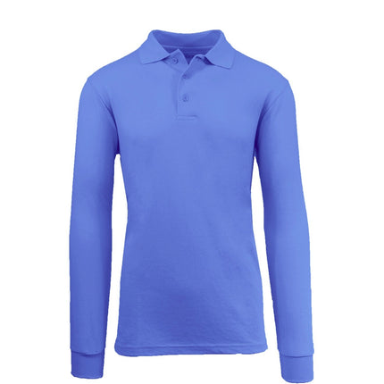 Men Long Sleeve Polo Shirt Size S M L Xl XXl New Standard Neck Classic Uniform