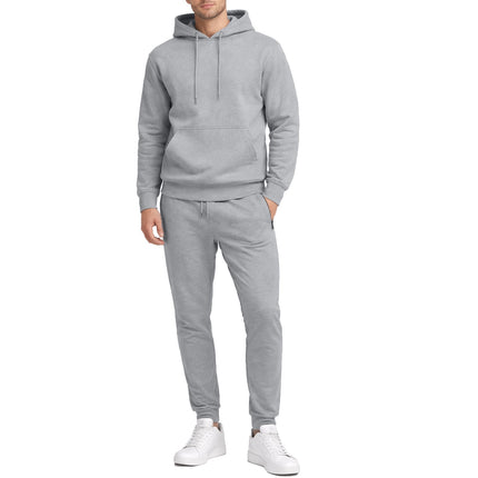 Men's Soft Fleece Cotton Blend Pullover Hoodie & Sweatpants Jogging Set