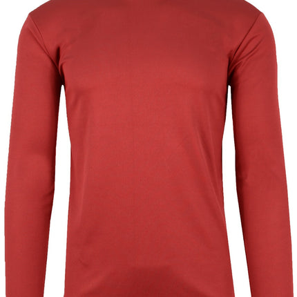 Mens Long Sleeve Crew Neck Performance Tees Layer Lounge Gym Work Casual NEW