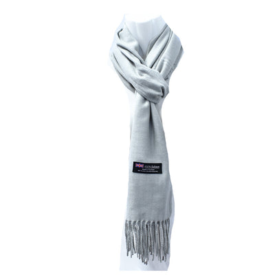 Winter Unisex Plain Solid Scarves 100% Cashmere Wool Warm Scarf Made in Scotland - PremiumBrandGoods