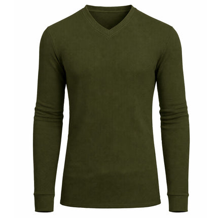 Men's Long Sleeve Waffle Thermal Shirt Tee -Crew Neck Layering Color & Size NEW