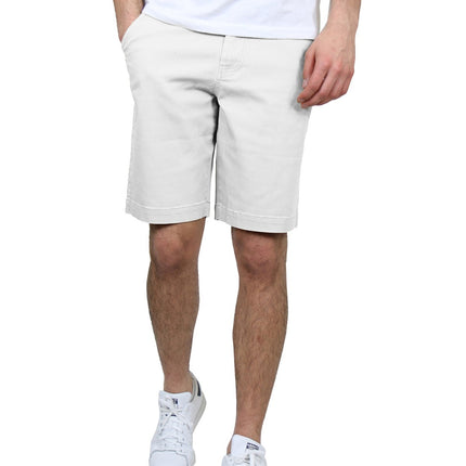 Mens Flat Front Shorts Uniform Work School Lounge Casual Twill 12-14" Inseam NWT